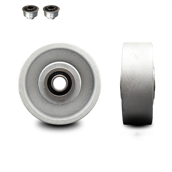 SCC -3.25" Semi Steel Cast Iron Wheel Only w/Ball Bearing-1/2" Bore-700 lbs Cpty